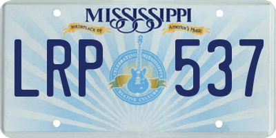 MS license plate LRP537