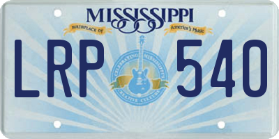 MS license plate LRP540