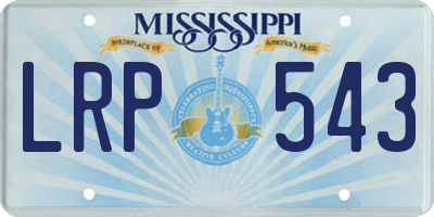 MS license plate LRP543