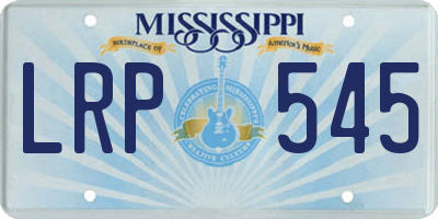MS license plate LRP545