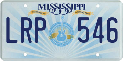 MS license plate LRP546