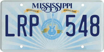 MS license plate LRP548