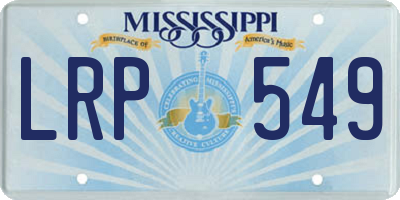 MS license plate LRP549