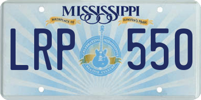 MS license plate LRP550