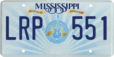 MS license plate LRP551