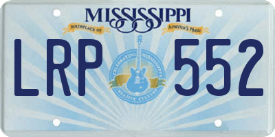 MS license plate LRP552