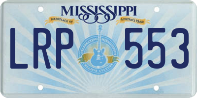 MS license plate LRP553