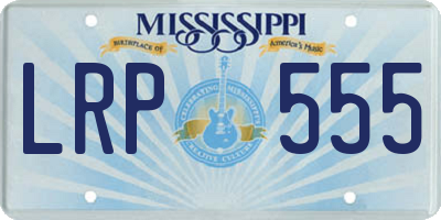 MS license plate LRP555