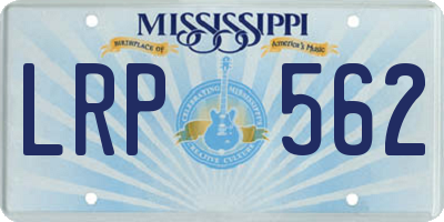 MS license plate LRP562
