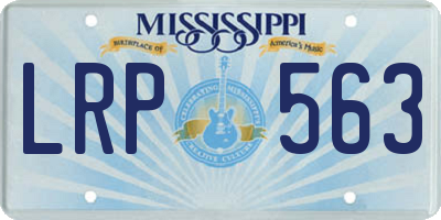 MS license plate LRP563