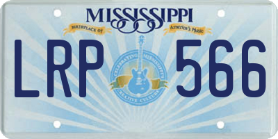 MS license plate LRP566