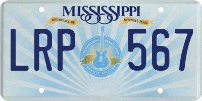MS license plate LRP567