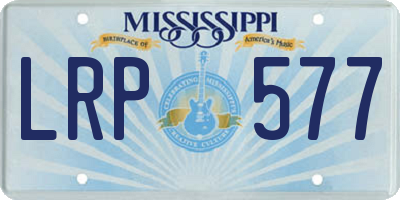 MS license plate LRP577