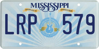 MS license plate LRP579