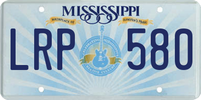 MS license plate LRP580