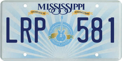 MS license plate LRP581