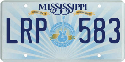 MS license plate LRP583