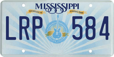 MS license plate LRP584