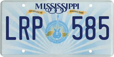 MS license plate LRP585