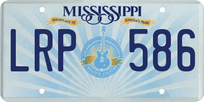 MS license plate LRP586