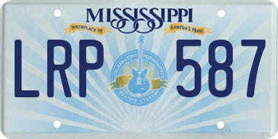 MS license plate LRP587