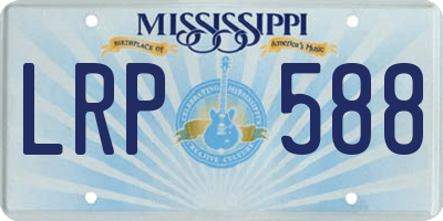 MS license plate LRP588