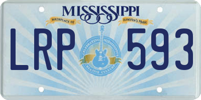 MS license plate LRP593