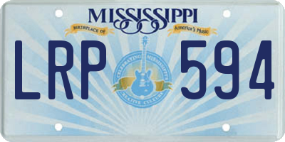 MS license plate LRP594