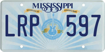 MS license plate LRP597