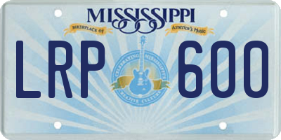 MS license plate LRP600