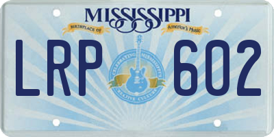 MS license plate LRP602