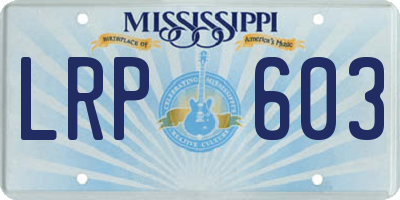 MS license plate LRP603