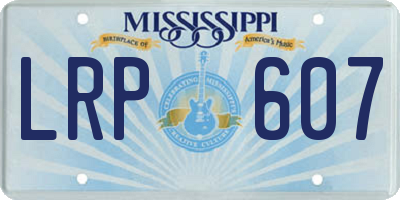 MS license plate LRP607
