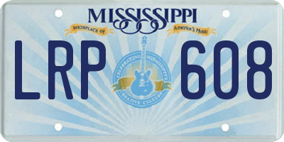 MS license plate LRP608
