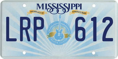 MS license plate LRP612