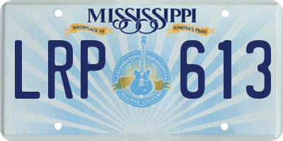 MS license plate LRP613