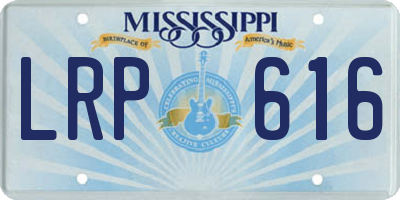 MS license plate LRP616