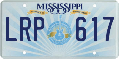 MS license plate LRP617