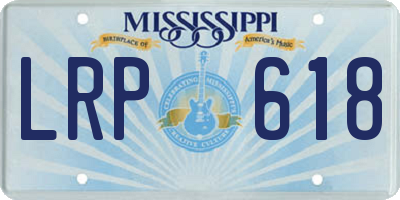 MS license plate LRP618