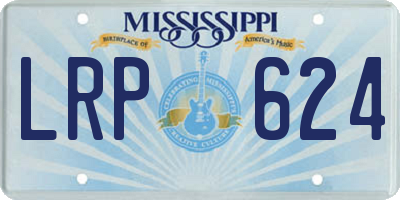 MS license plate LRP624
