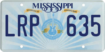 MS license plate LRP635