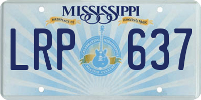 MS license plate LRP637