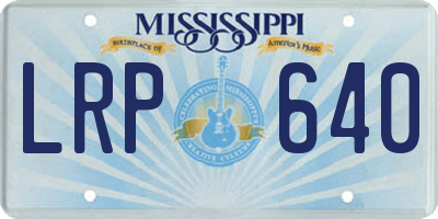 MS license plate LRP640
