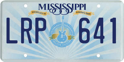 MS license plate LRP641