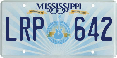 MS license plate LRP642