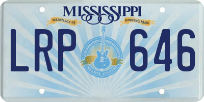 MS license plate LRP646