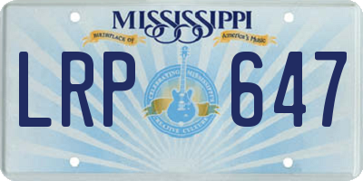MS license plate LRP647