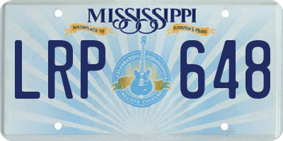 MS license plate LRP648