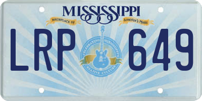 MS license plate LRP649