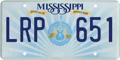 MS license plate LRP651